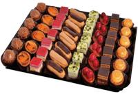 a tray of assorted sweet treats
